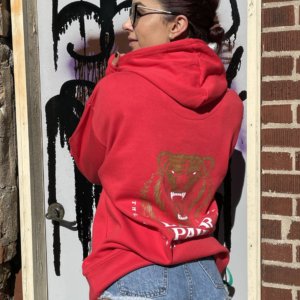 Alternative view of Bear Paw Original Soft Red Cotton Hoodie